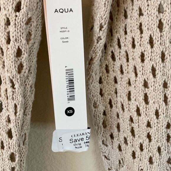 Aqua 100% Cotton Crocheted Dress Size XS (M5) - Picture 6 of 11